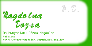 magdolna dozsa business card