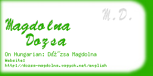 magdolna dozsa business card
